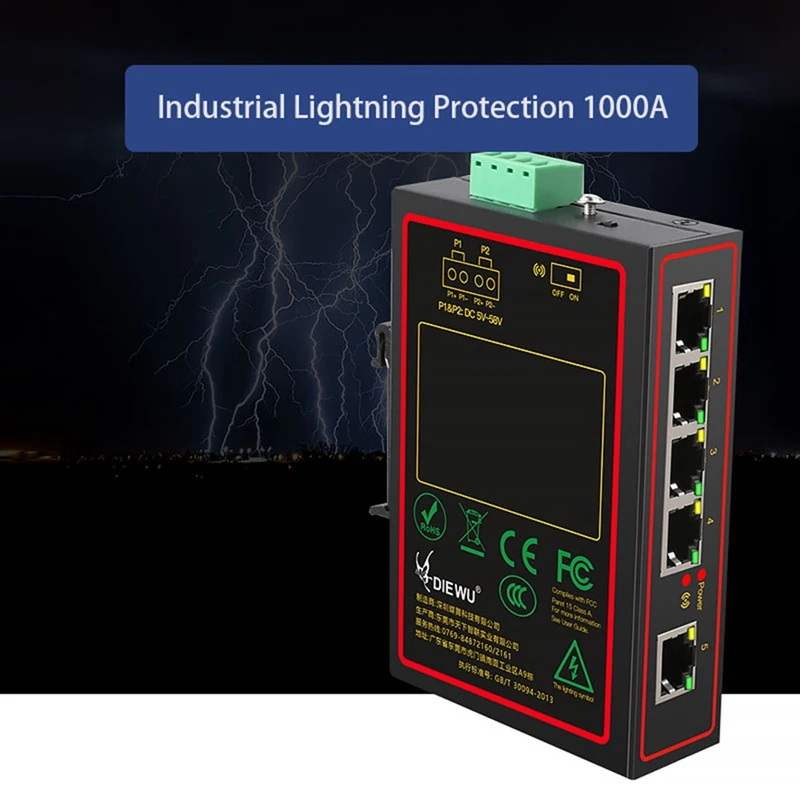 Plug & Play RJ45 Hub Internet Splitter RJ45 Switch Din Rail Typ Verbesserung schalter