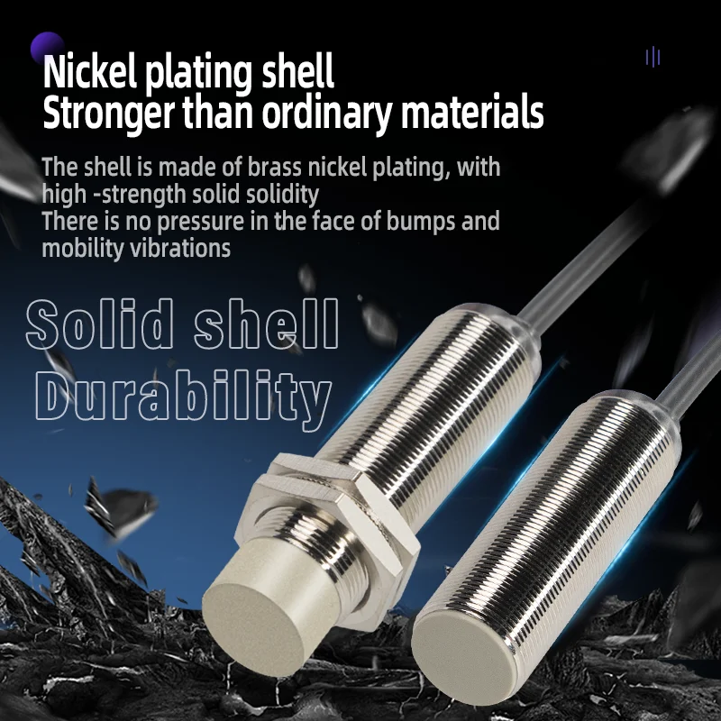 ZHICAN IP67 à prova d'água M8 interruptor de proximidade de longa distância sensor indutivo de três fios NPN/PNP normalmente aberto DC 24V