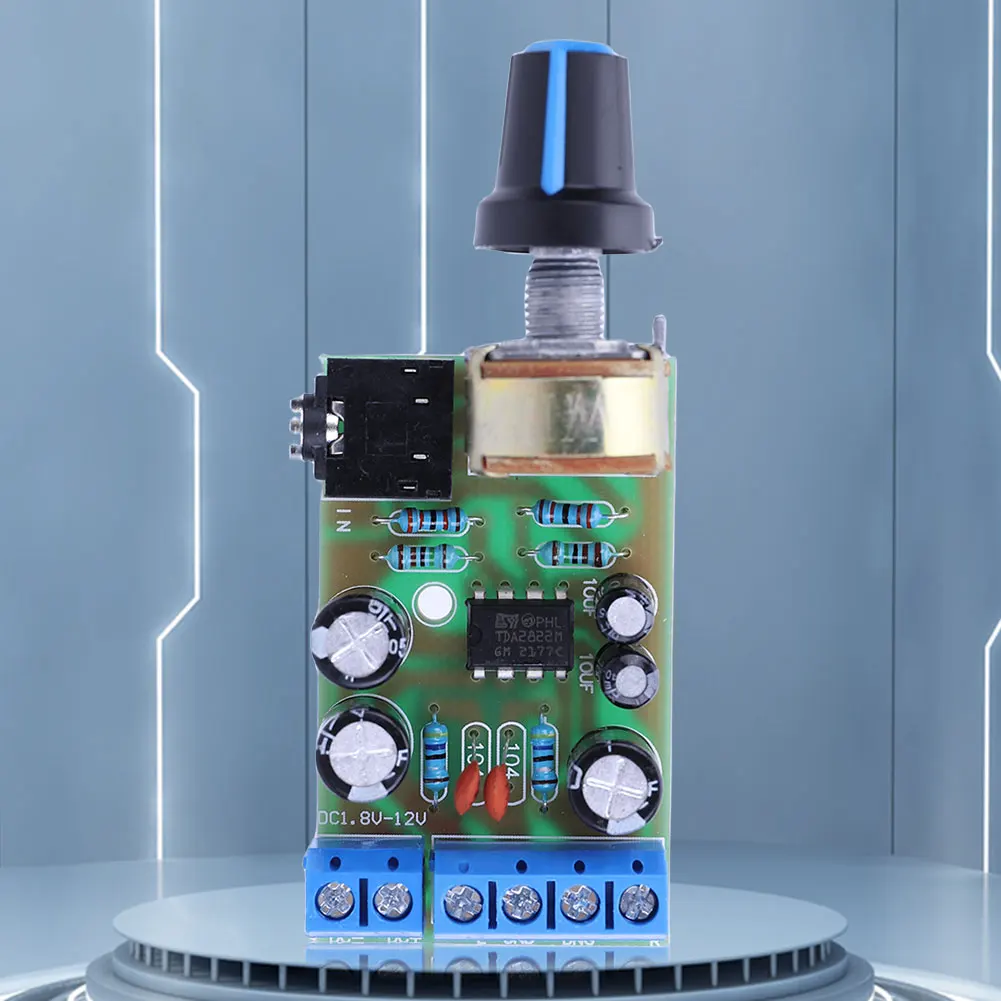 TDA2822M Portable Amp Board Module DC1.8-12V 2.0 Channel Handy Digital Power Amp Module Board for Computer Speaker