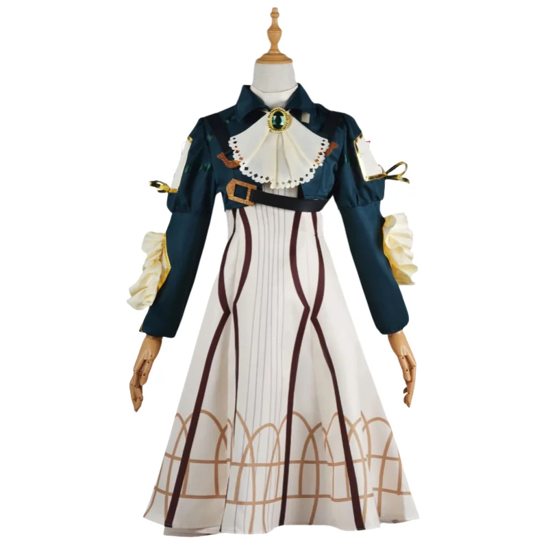 Violette Evergarden Cosplay Kostüme Anime Perücke Prinzessin Dienst mädchen Kleid Schuhe Outfits für Halloween Karneval Party für Frauen