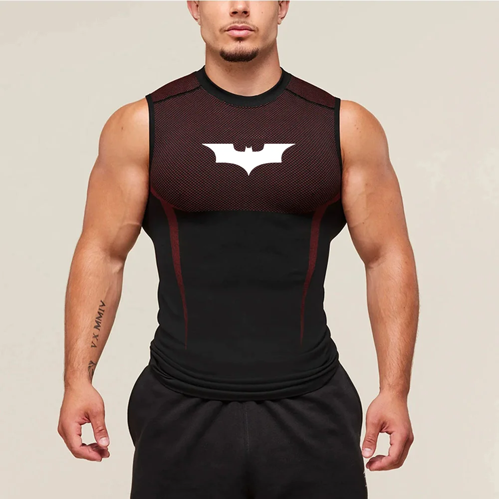 Men's Quick Dry Sport Vest Summer Training Tanktop Sleeveless Gym Workout Fitness Tops Running Tee for Active Men