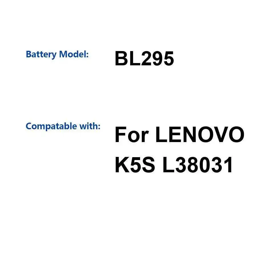 

Надежная замена BL295 3000 мАч премиум-класса для аккумулятора мобильного телефона Lenovo K5S L38031