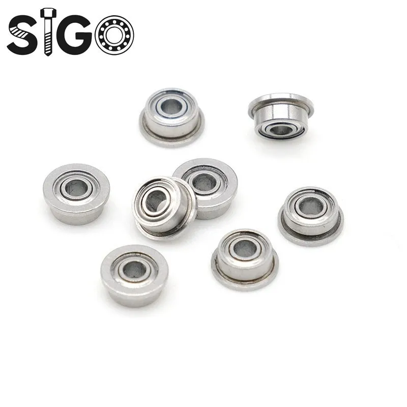 10PCS MF83ZZ 3x8x3 Mm Flange Bearing  ABEC-7  Miniature Flanged MF83 Z ZZ Ball Bearings