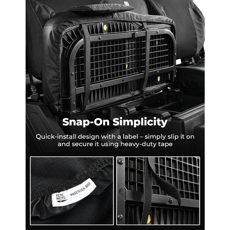 مجموعة غطاء مقعد UTV Wingback متوافقة مع Polaris Ranger Crew XP 1000 2022-2025، 1680D Oxford Fabric Pet Toenail Proo