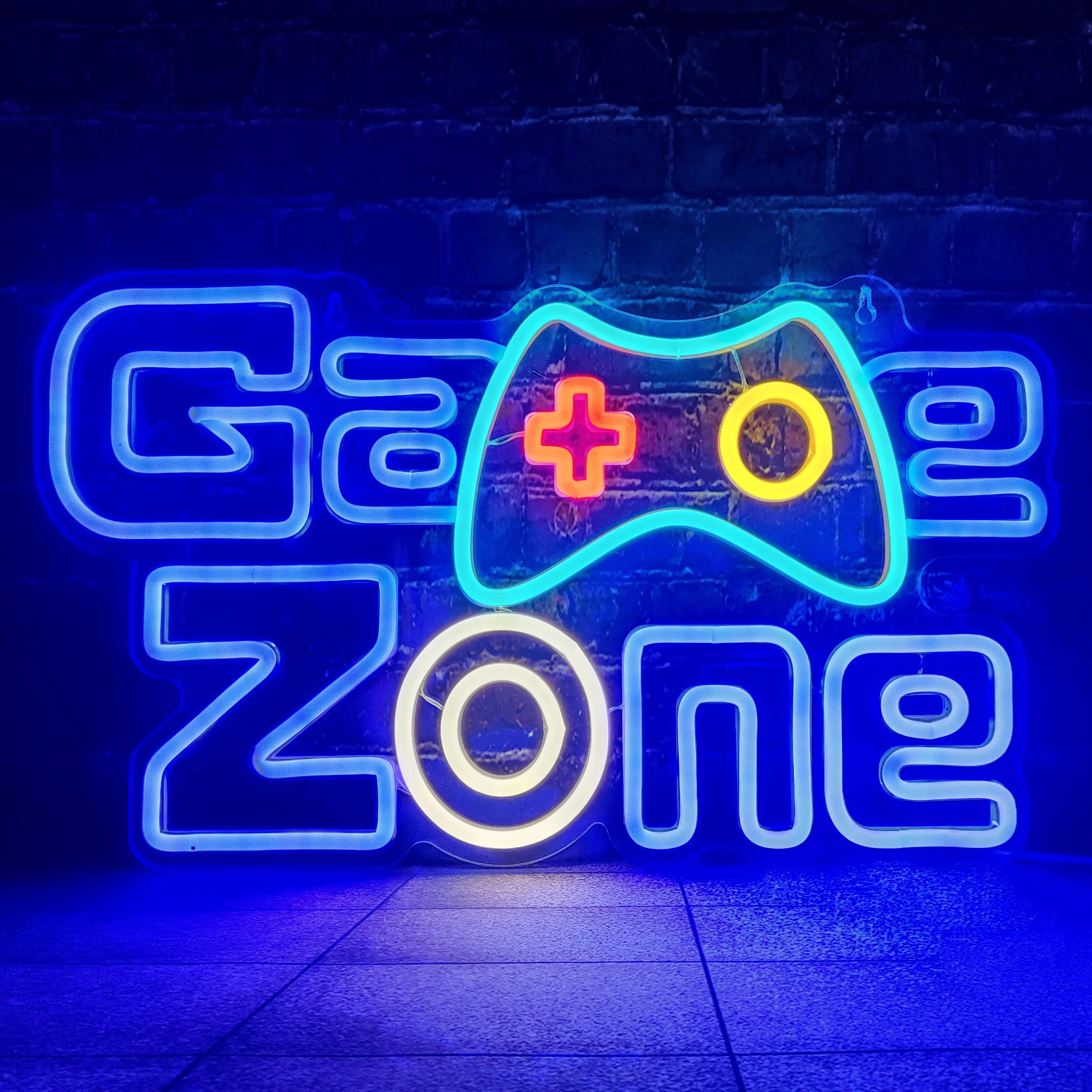Game Zone  Neon Sign LED Neon Light for Wall Decor USB Powered for Bedroom Bar Shop Game Room Man Cave Decor Gift for Game Lover