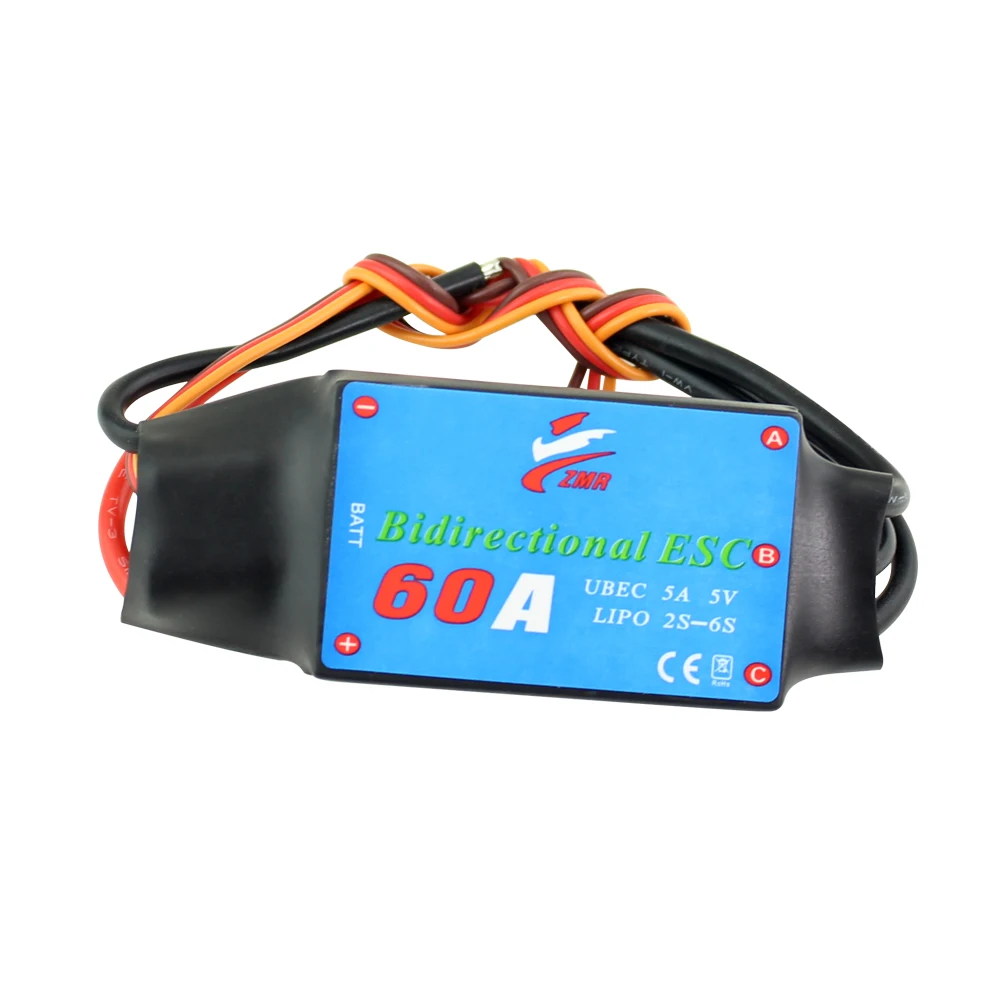 Bidireccional 2-6S ZMR sin escobillas ESC 5V UBEC para coche RC/barcos/prozador submarino