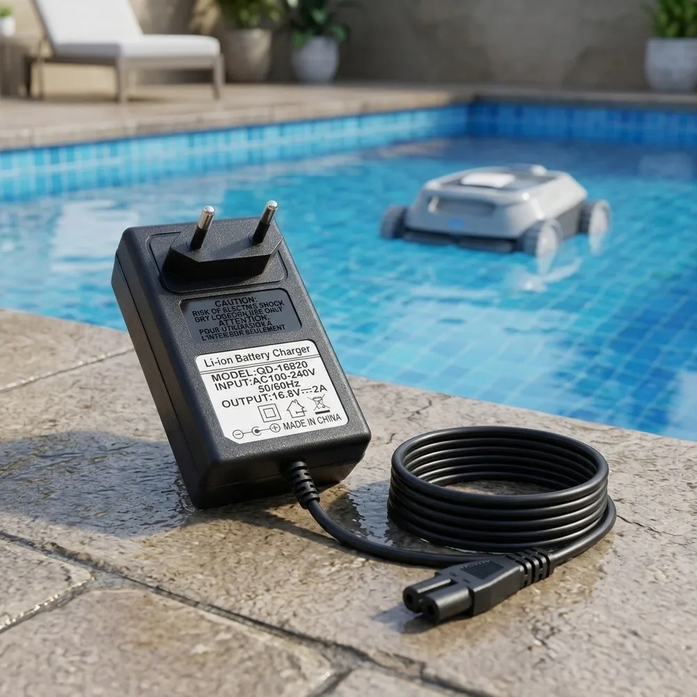 16.8V 2A Charger Adapter for Aiper For Scuba S1 and E1 Cordless Pool Cleaning Robot with Safety Protection Features
