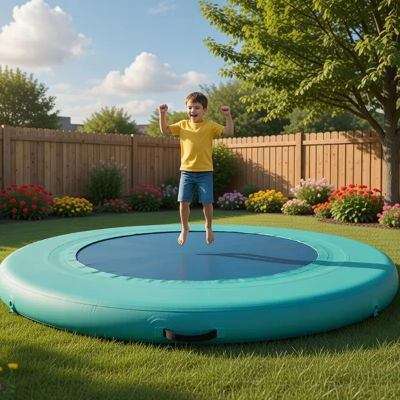 Wholesale Sand-Resistant Valve Housing Weatherproof Inflatable Trampoline for Kids Outdoor Activity - view 6