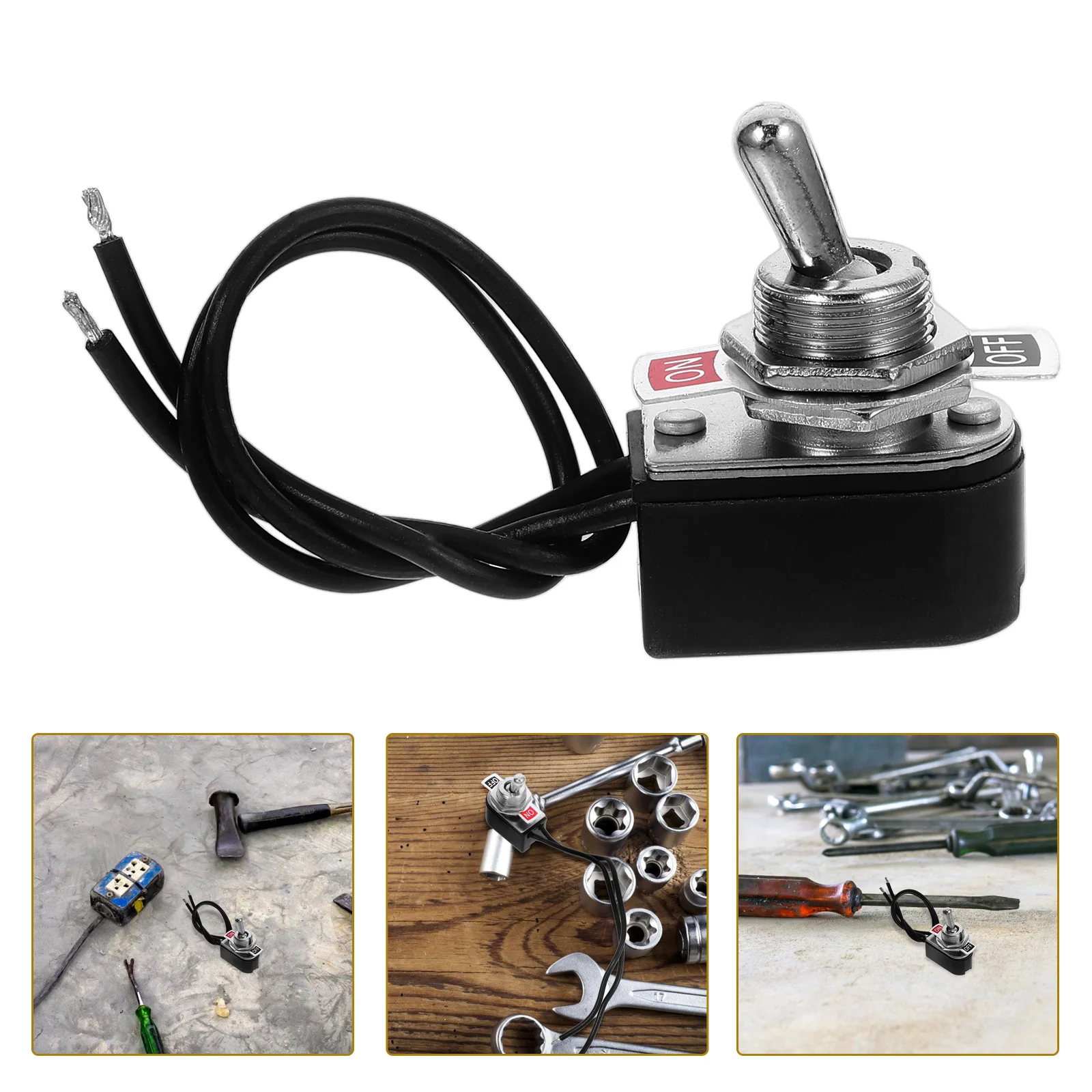 

Mini Toggle Switch 2 Pin On Off AC 6A 125V 3A 250V 5 Inch Lead Wire 2 Car Auto Marine Boat Rocker SPST