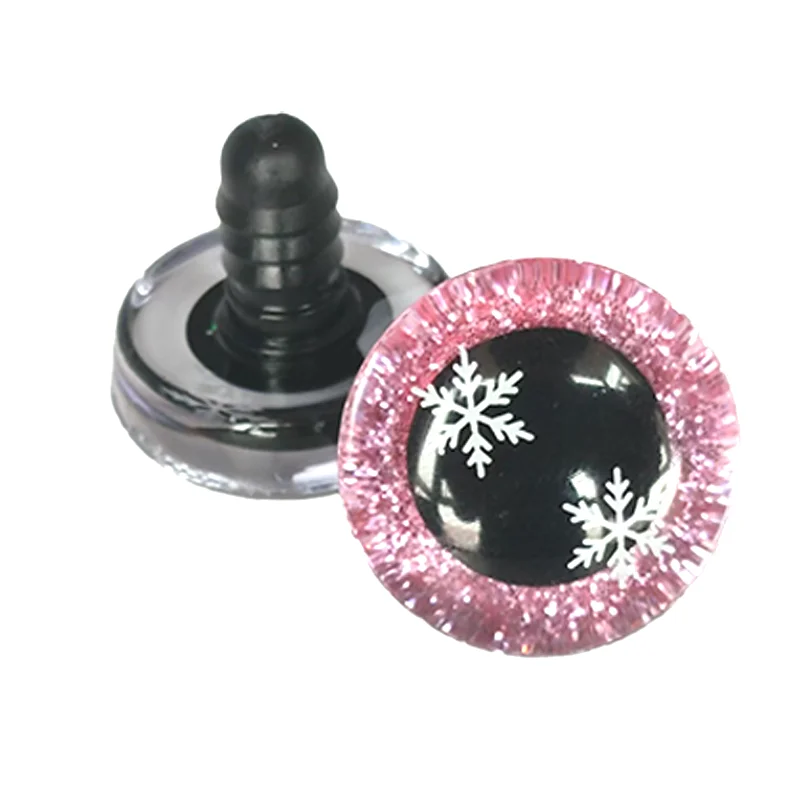20 piezas de ojos de copo de nieve brillantes 3D, ojos tridimensionales, ojos de muñeca, ojos de imitación de animales, accesorios de juguete DIY