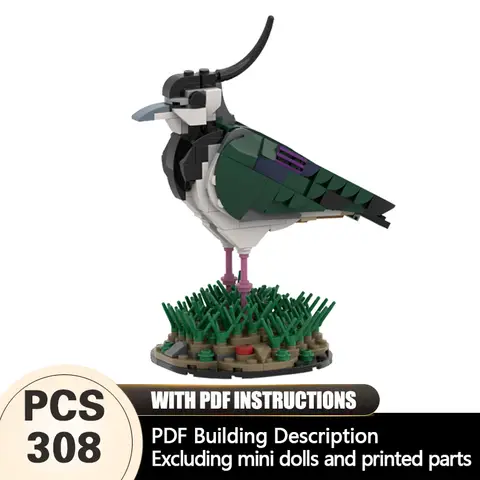 Creators Animal Series Model MOC Building Bricks Northern Lapwing Modular Technology Gifts Holiday Assemble Children Toys Suit