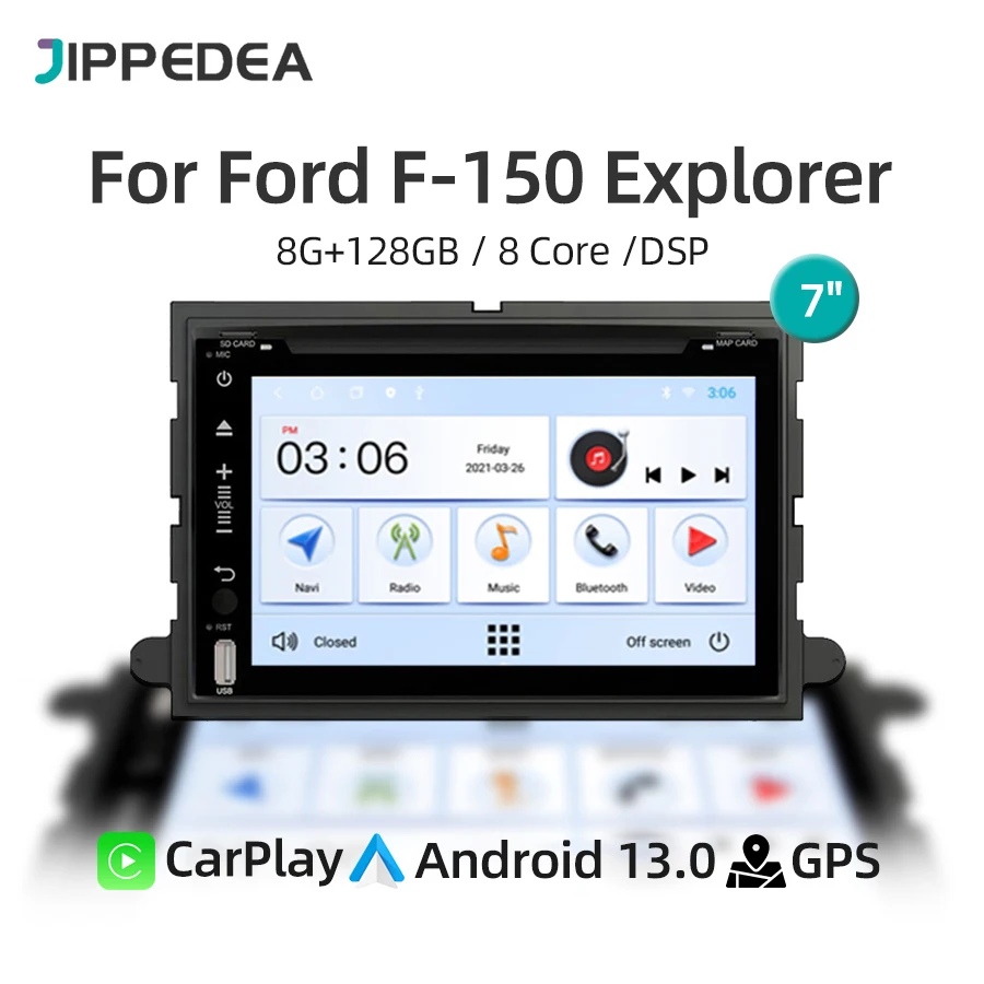 CarPlay Android 13.0 Car Multimedia Video Player 4G LTE WiFi GPS Stereo Car Radio For Ford Fusion Explorer F150 Edge Expedition