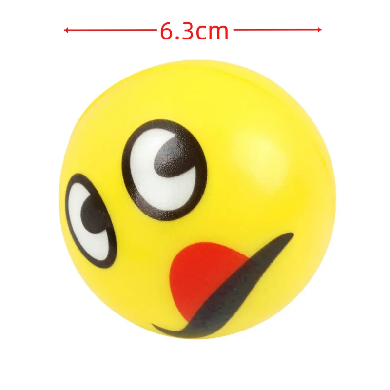 12Pcs Smiling Foam Ball Squeeze Stress Ball Relief Reduce Pressure Toy Hand Wrist Exercise Face Kids PU Sport  Balls For Toy