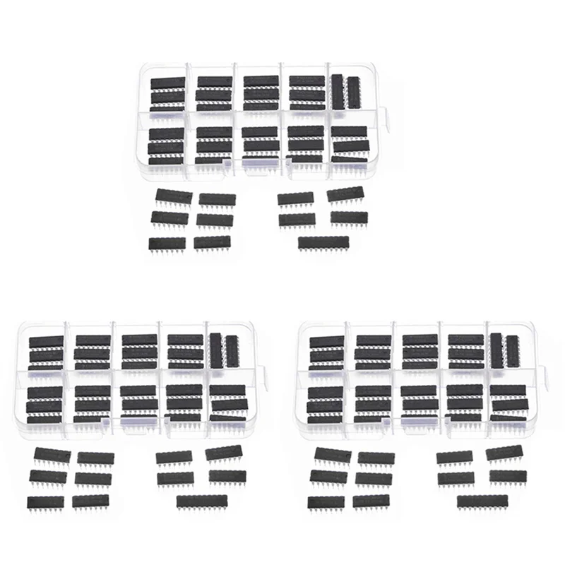 

Стильный-120 шт. 74Hcxx + 74Lsxx Series, набор логических микросхем, цифровой интегрированный чип (60 шт. 74Hcxx + 60 шт. 74Lsxx)