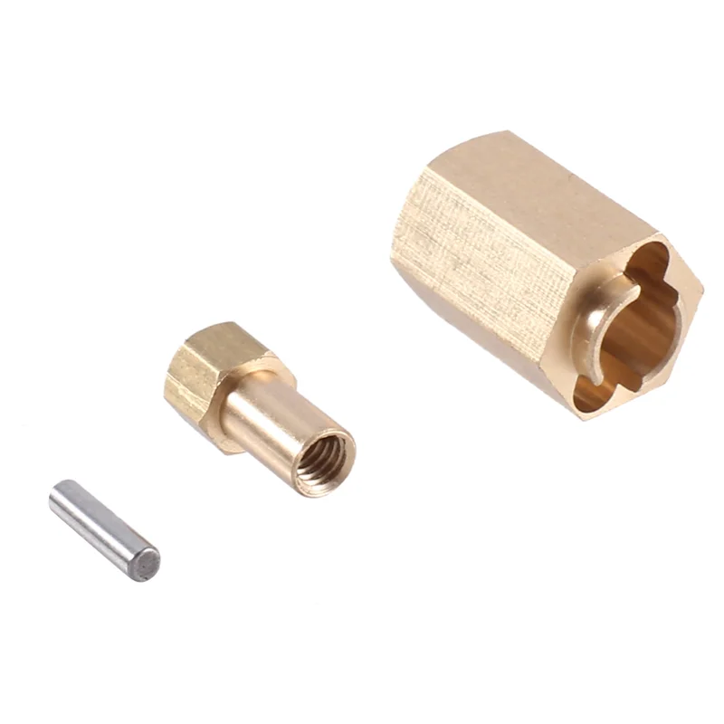 【Flash Sale】8 ชิ้นทองเหลือง 10 มิลลิเมตร (+ 6 มิลลิเมตร) ขยายล้อ Hex Hub Adapter 9750 สําหรับ Traxxas TRX4M TRX-4M 1/18 RC Crawler รถอะไหล่อัพเกรด
