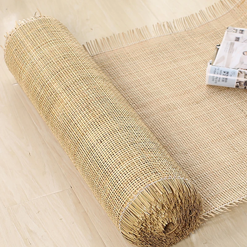 

35/40/45/50cm Mesh Natural Indonesian Cane Webbing Rattan Wicker Grid Roll Weave Repair Material for Wardrobe Chair Cabinet Hot