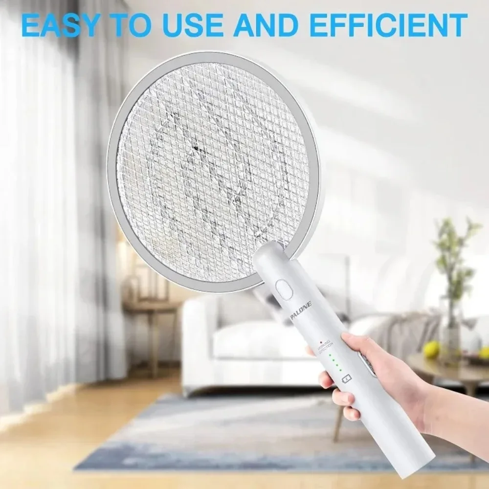 Electric Fly Swatter 2-in-1 13000V Mosquito Rack Mosquito Killer USB Battery UV Mosquito Repellent Reduce Mosquito Harassment