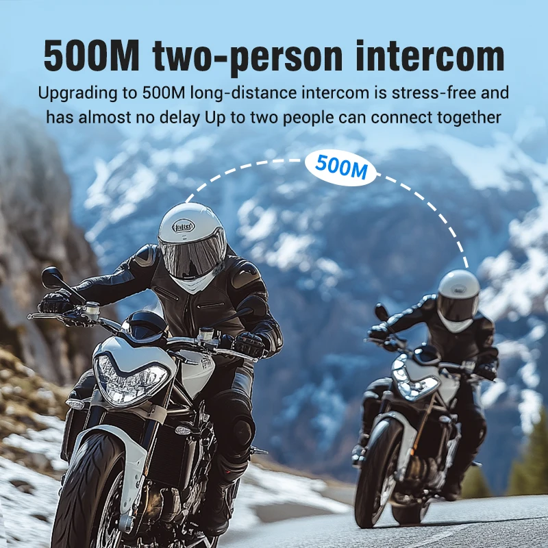 1/2Pcs Motorcycle Helmet Bluetooth Intercom Headset With FM Radio Wireless Handfree Call Waterproof Moto Headphone For Rider