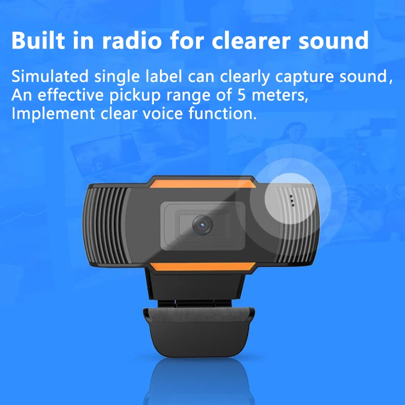 720P Webcam 4K Para PC Web Cam Auto Focus HD 1080P Laptop USB Camera with Microphone for Live Streaming/Video Calling/Conference