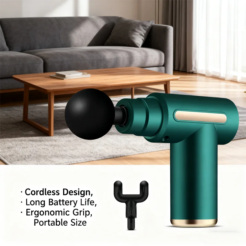 Mini 6 Levels Fascia Gun Handheld Portable Massage Gun Vibration Digital Display Muscle Massager Deep Tissue Massager for Body