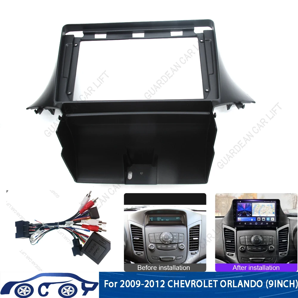 

9Inch Car Radio Fascias For 2009-2012 CHEVROLET ORLANDO Android Stereo Frame Player 2 Din Head Unit Panel Dash Trim With cable