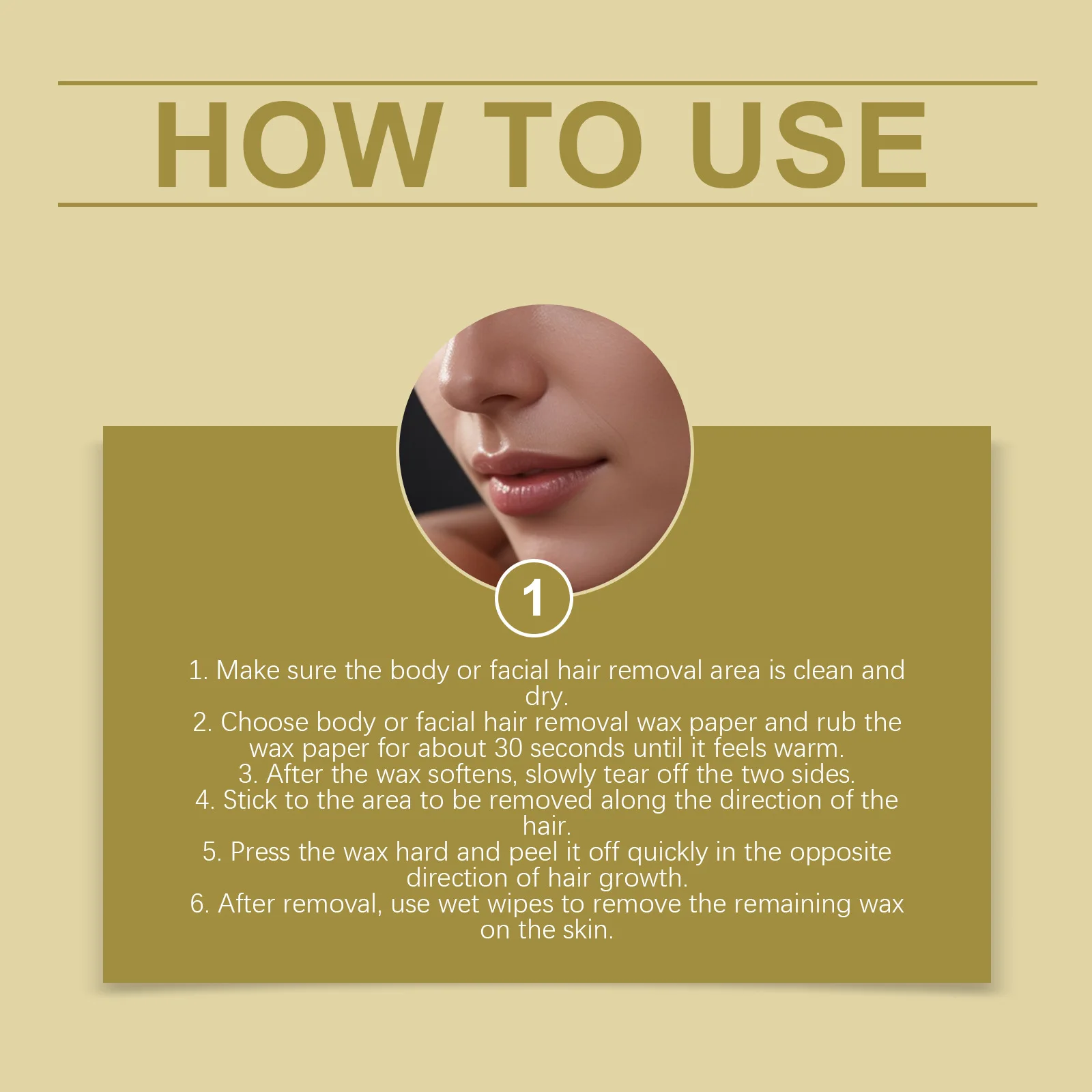 إزالة شعر الوجه ورق شمع الحاجب العلوي الشفاه أصابع الخدين اللحية الإبط غير مؤلم المهنية الجسم مزيل الشعر مسح مجموعة ملصقات