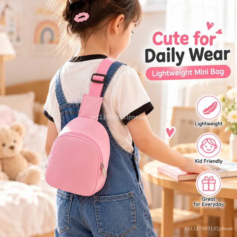 Kids Mini Sling Bag, Lightweight Nylon Chest Crossbody Backpack Adjustable Strap Small Shoulder Bag for Boys Girls Travel Daily - view 6