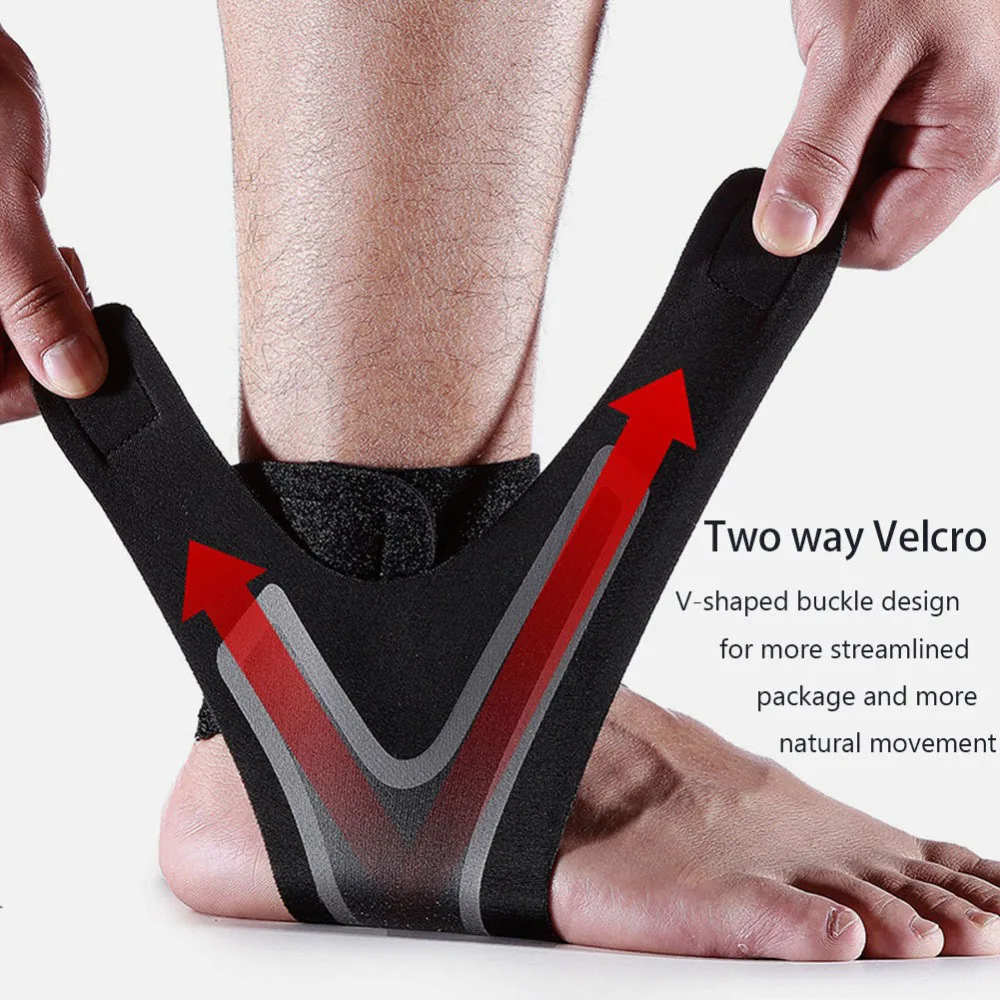 2Pcs Sport Compression Ankle Support Brace Ankle Stabilizer Tendon Pain Relief Strap Foot Sprain Injury Wraps Basketball Running