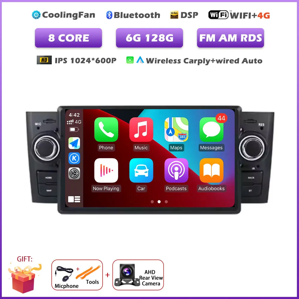 Voor Fiat Grande Punto Linea 2007-2012 7 inch Android 16 Auto Multimedia Speler GPS Carplay Autoradio Stereo Video Audio Head Unit