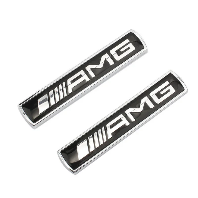 2pcs 3D metal car fender badge sticker decoration For Mercedes benz W203 W204 W205 W210 W211 W212 W164 W176 CLA CLS SL GLA