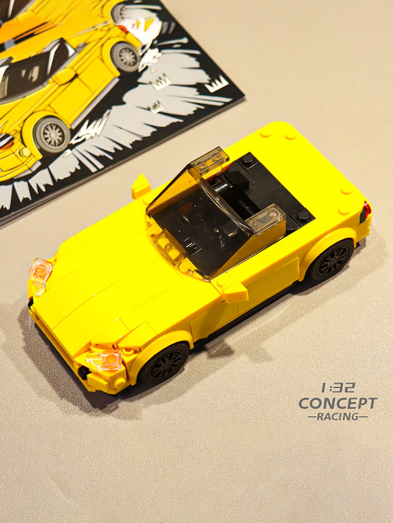 Sports car collection technology model toys, racing building block sets, home sports car model ornaments