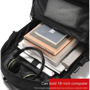 Large impermeable travel backpack for men, separate shoe compartment, business bag, outdoor sports, black storage backpacks, 50L, 80L 8 Main Sales Backpack Bag - №4