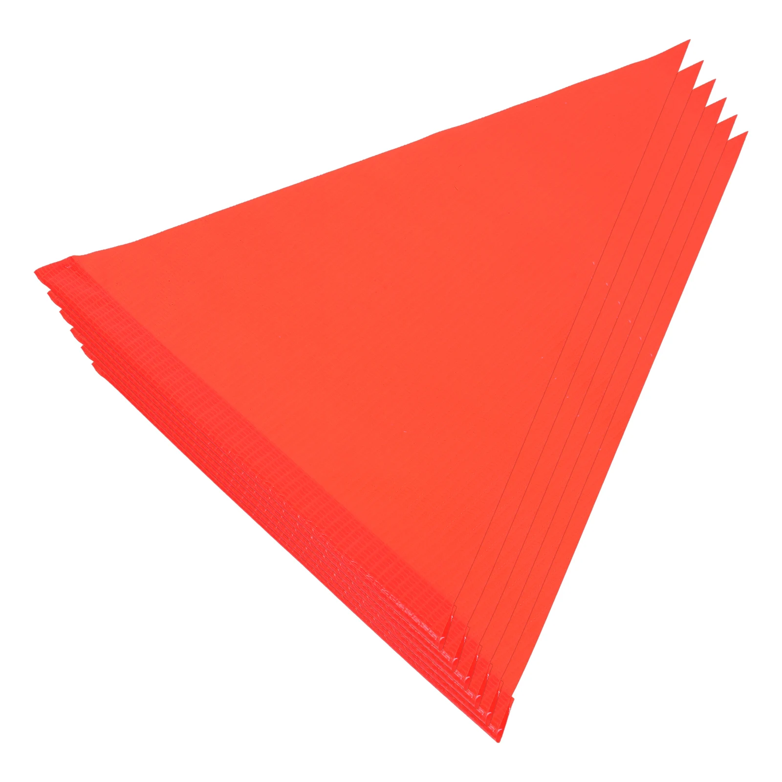 6pcs Bike Safety Triangular Flag High Visibility Waterproof Pvc Cycling Warning Flags Reusable Bicycle Safety Accessories