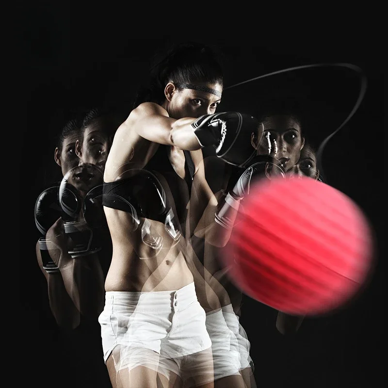 

MMA Boxing Speed Ball, Head Mounted PU Boxing Sandbag Sanda Training Hand Eye Reaction Fitness Sports Boxing Equipment