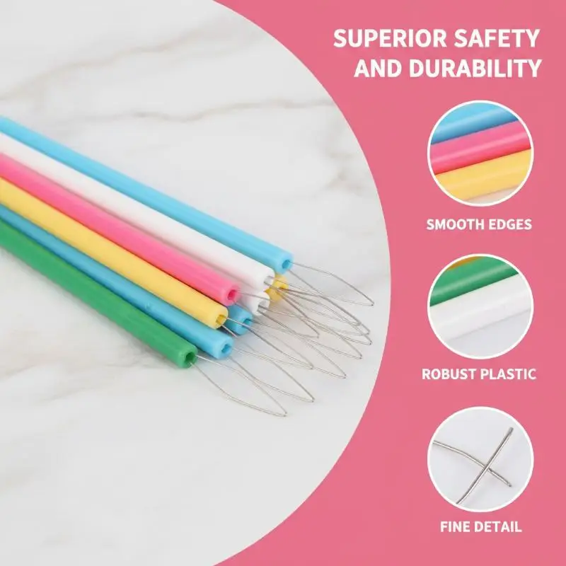 100 Pack Colorful Cylindrical Needle Threader Portable Easy to Use for Hand Sewing Embroidery DIY Craft Needle Threading