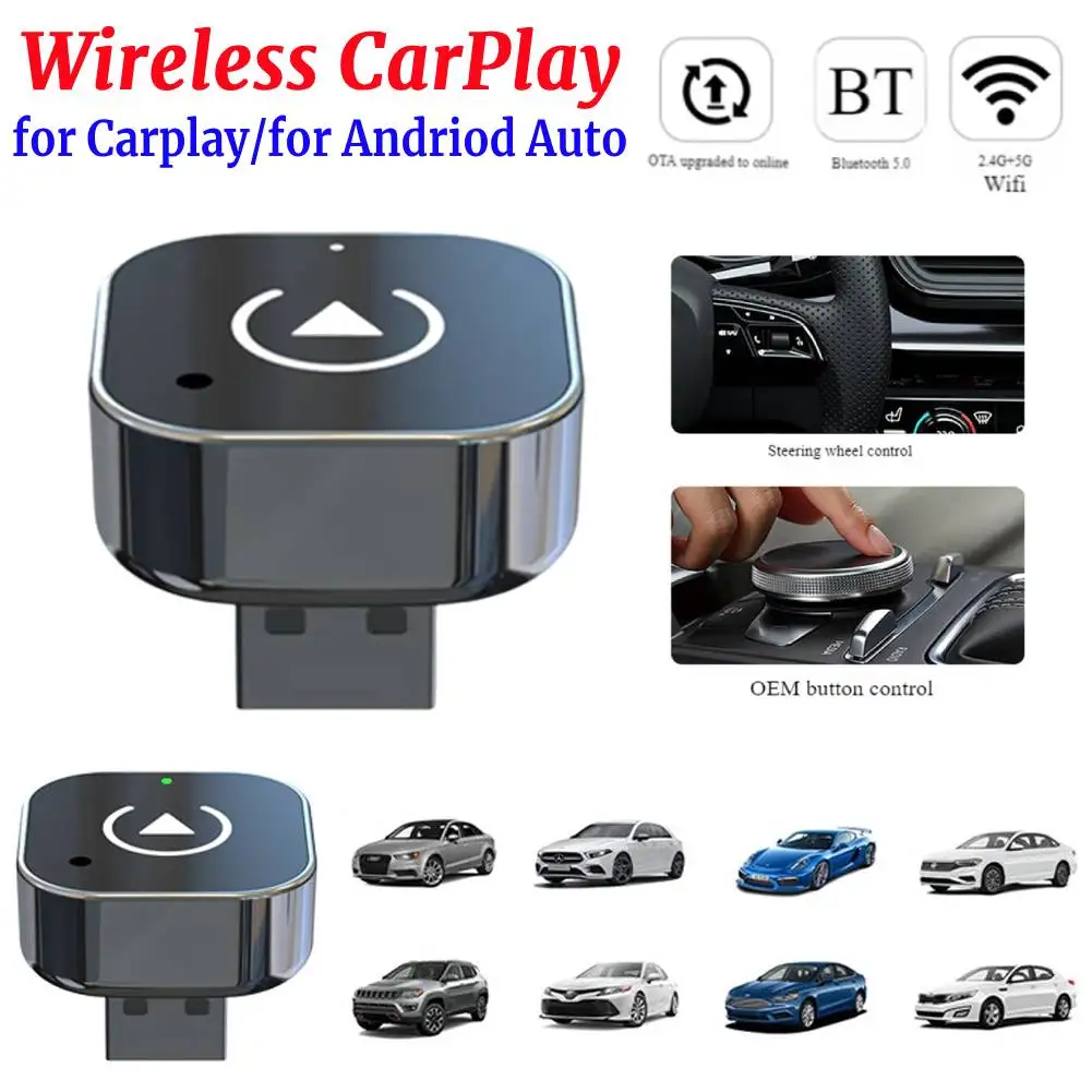 Drahtlose Android Auto Carplay Box/Adapter Carplay AI Box Auto Connect Smart USB Dongle für iPhone und Android Factory Wired Cars