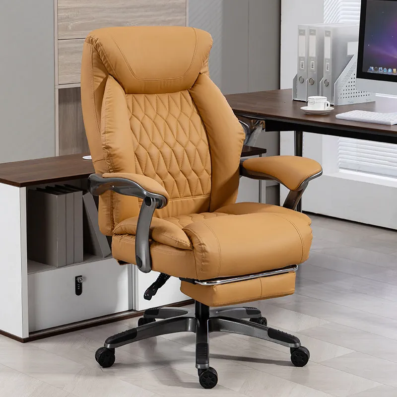 Leather Comfortable Office Chair Computer creative large Backrest Office Chair aesthetic Mobile Sillas De Oficina Home Furniture