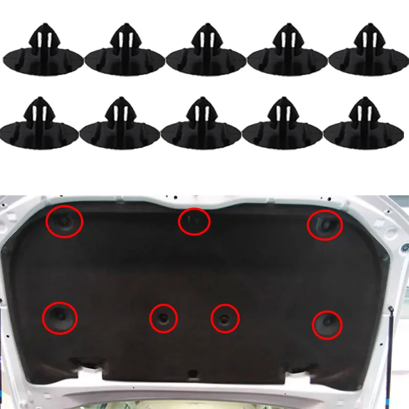 Plastikowy klips mocujący izolację kaptura 9046709050   Do Toyota Alphard Camry Estima Kluger Land cruiser Yaris Rav4 Prius Lexus