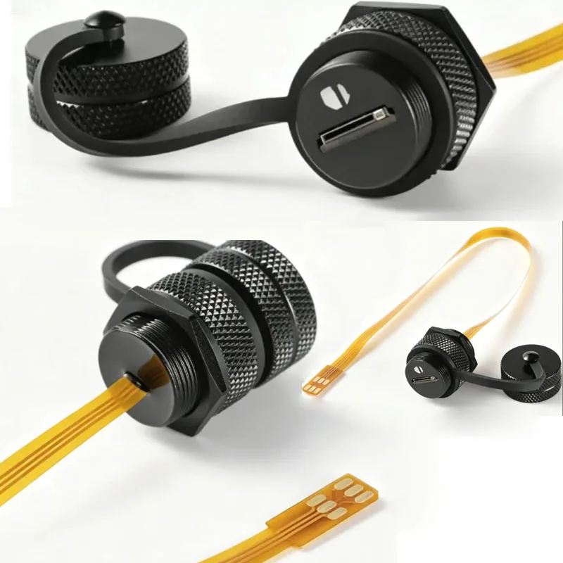 IP67 Waterproof Nano Card Mini Sim Shielded Wire Nano SIM Extension Cable for 5G Phone External FPC Flexible Soft Flat Cord 20CM