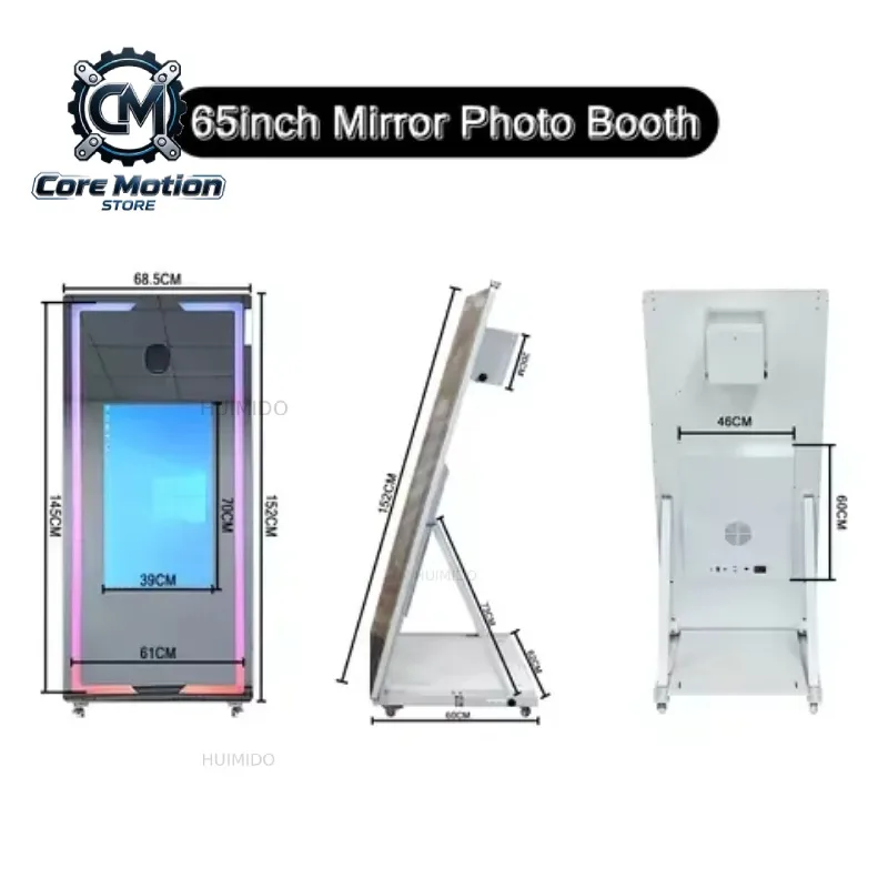 Digital Mirror Photo Booth Touch Screen Mirror Photo Booth with Camera and Printer Mirror Photo Booth view 6