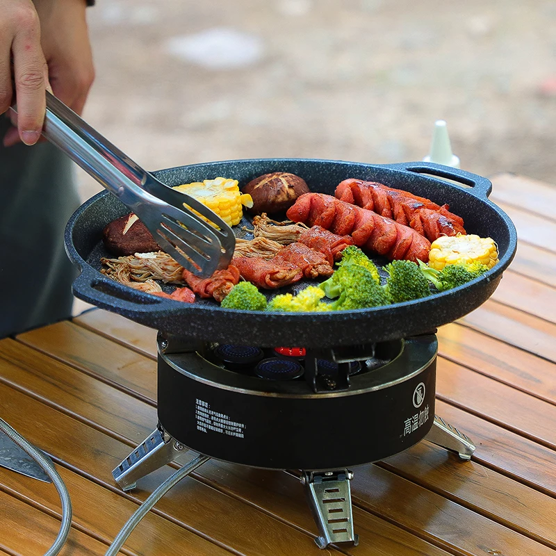

BBQ plate Maifanshi non-stick pan fried roast disc thickened roast meat round outdoor home self-driving camping