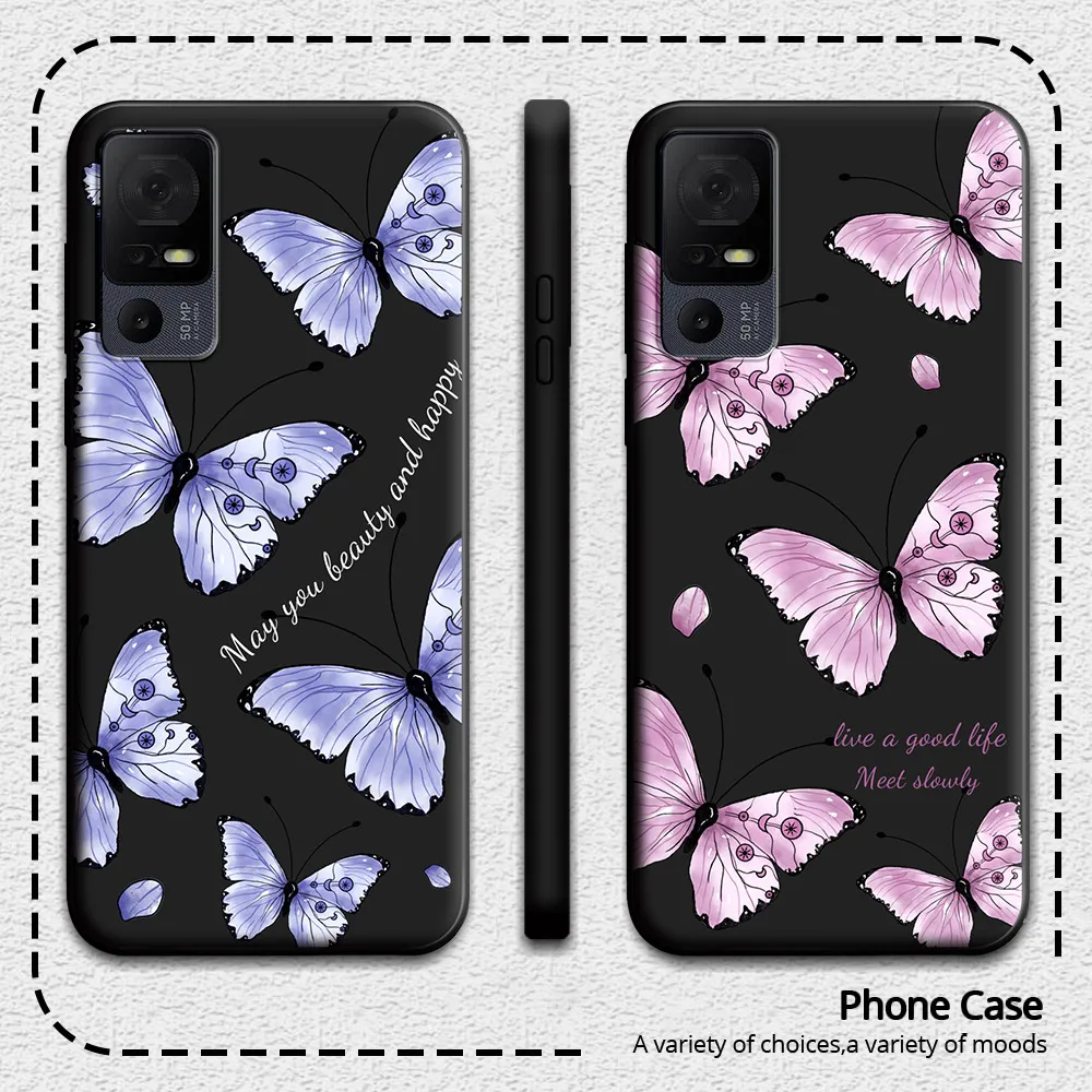 For Lively Jitterbug Smart4 Case Floral Soft Silicone Couple Butterfly Phone Case For Lively Jitterbug Smart 4 New Design Cover