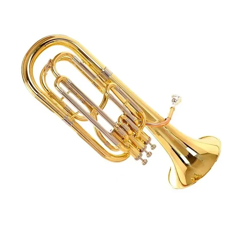 Hooqu Hooqu Bb 3-مفتاح Tenor Horn أداة الباريتون القرن المبتدئين أداة نحاسية