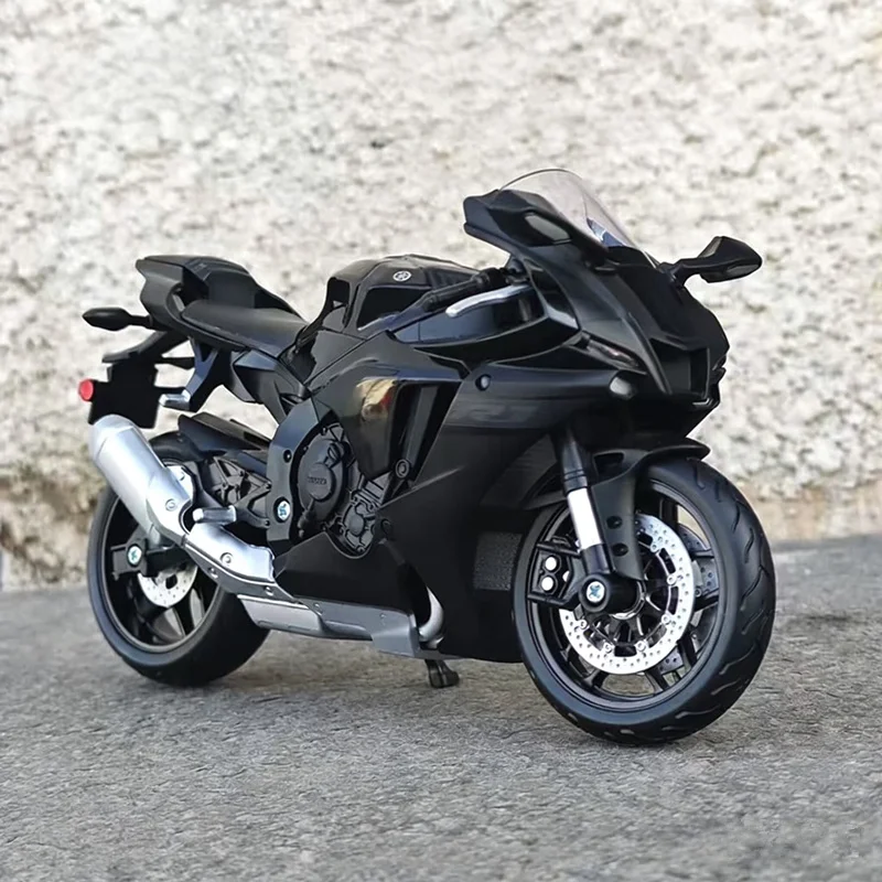 

1:12 Yamaha YZF-R1 R1 из сплава, уличная спортивная модель мотоцикла, литая под давлением металлическая модель гоночного мотоцикла, звуковой свет, детская игрушка в подарок