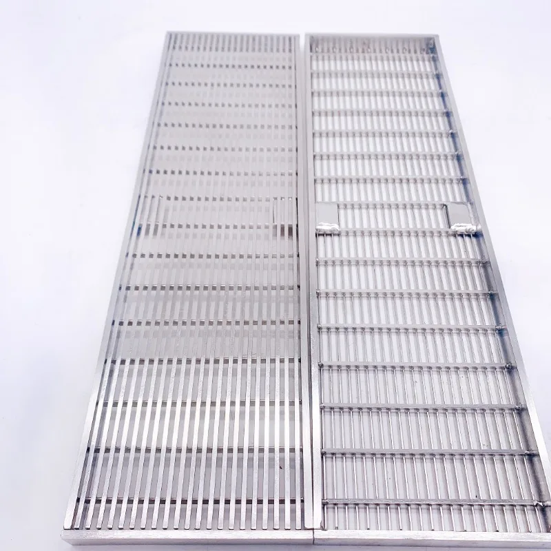 High quality wedge wire mesh grille steel structure floor drain grille swimming pool drainage channel