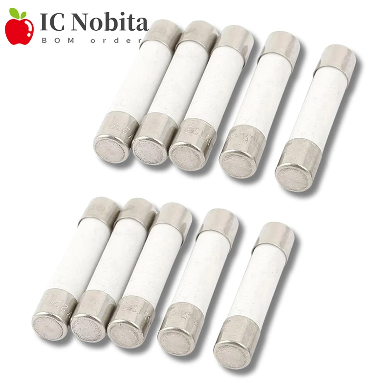 10PCS One Sell 6*30mm Fast Blow Tube Fuses 250V 0.5A 1A 2A 3A 4A 5A 6A 8A 10A 15A 20A 25A 30A AMP Fuse Ceramic Fusible 6x30