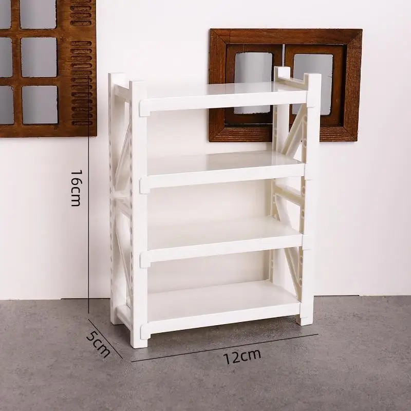 New 1/12 Dollhouse Simulation Storage Shelves Warehouse Racks Model Dollhouse Mini Furniture Decoration Dolls House Accessories