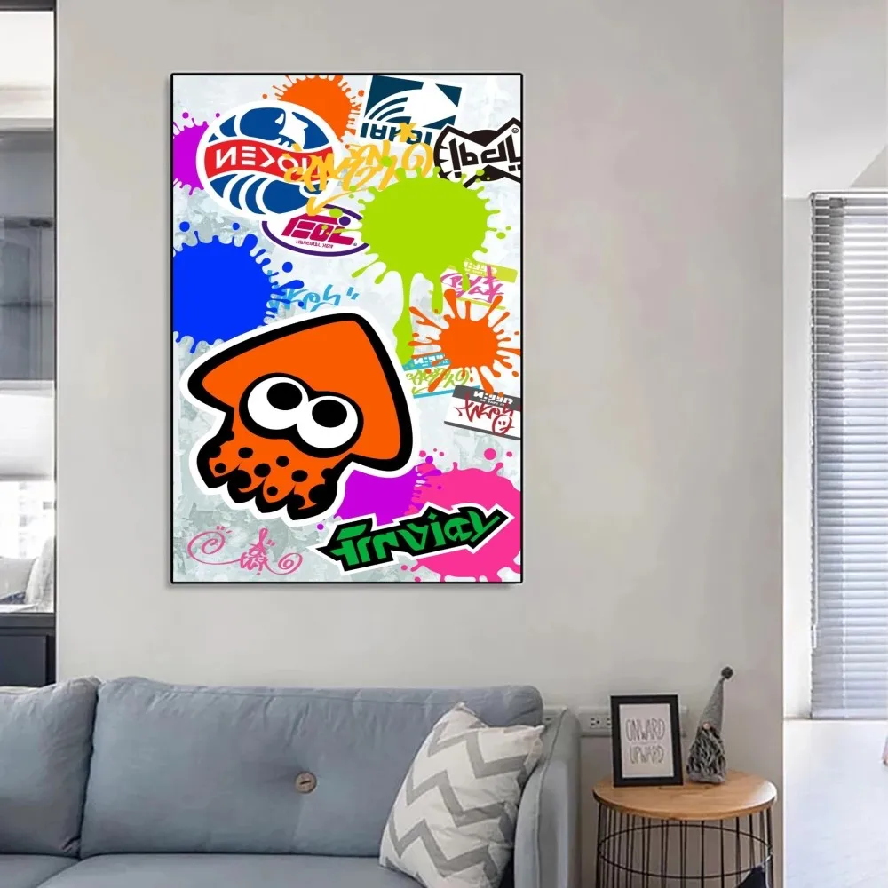 The Game-Splatoon 3 Kraft Paper Poster No Framed Poster Kraft Club Bar Paper Vintage Poster Wall Painting Bedroom Study Stickers