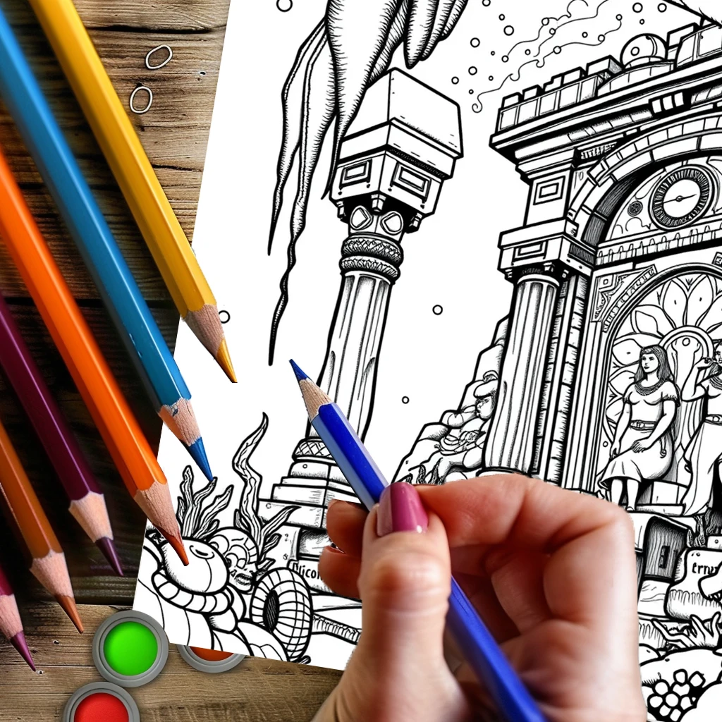 28 Pages Original Underwater Sea Life Coloring Book for Adult | Colouring Book, Drawing Supplies for Christmas, Thanksgiving