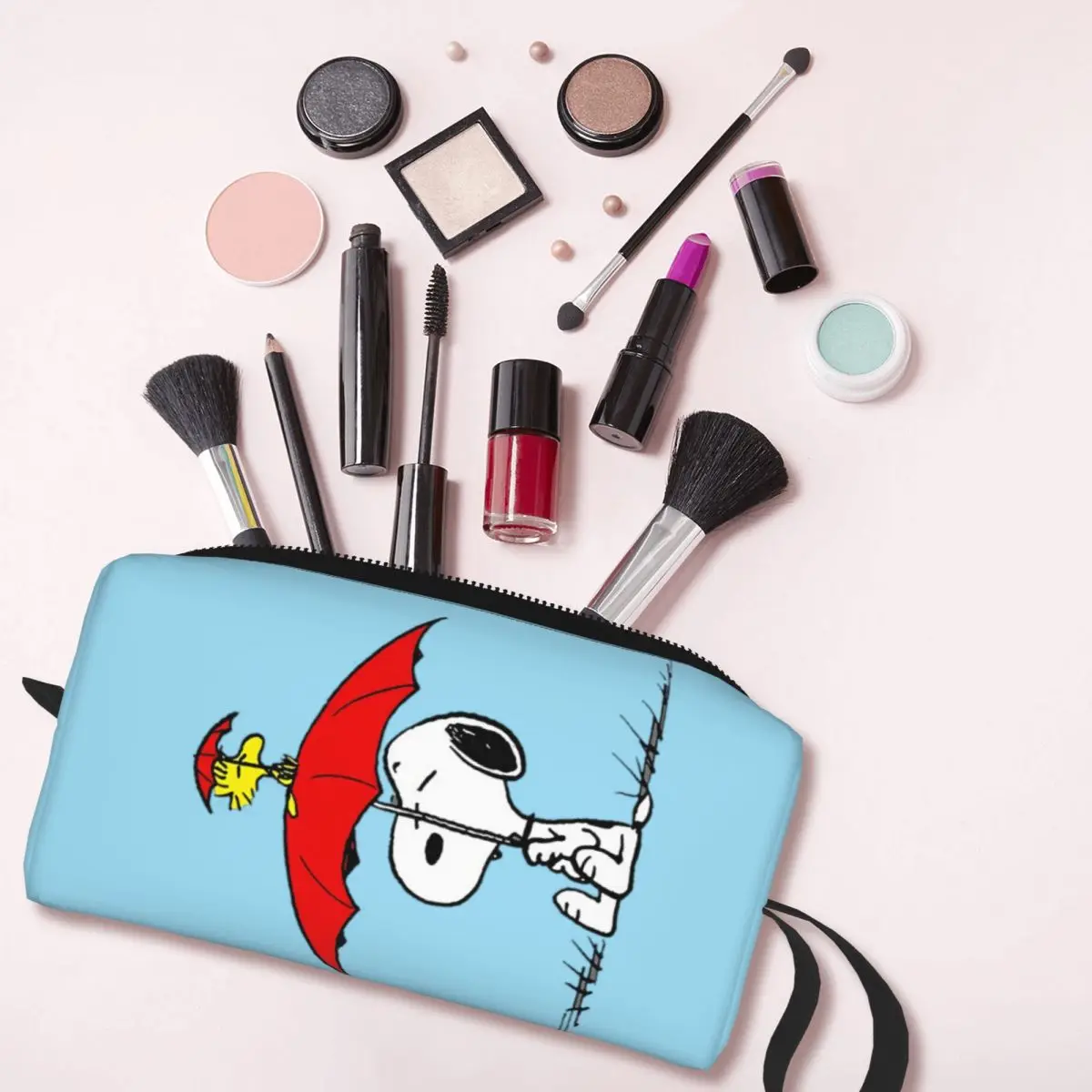 Custom Travel Snoopys Dog Umbrella borsa da toilette Kawaii Cosmetic Makeup Organizer per le donne Beauty Storage Dopp Kit Box